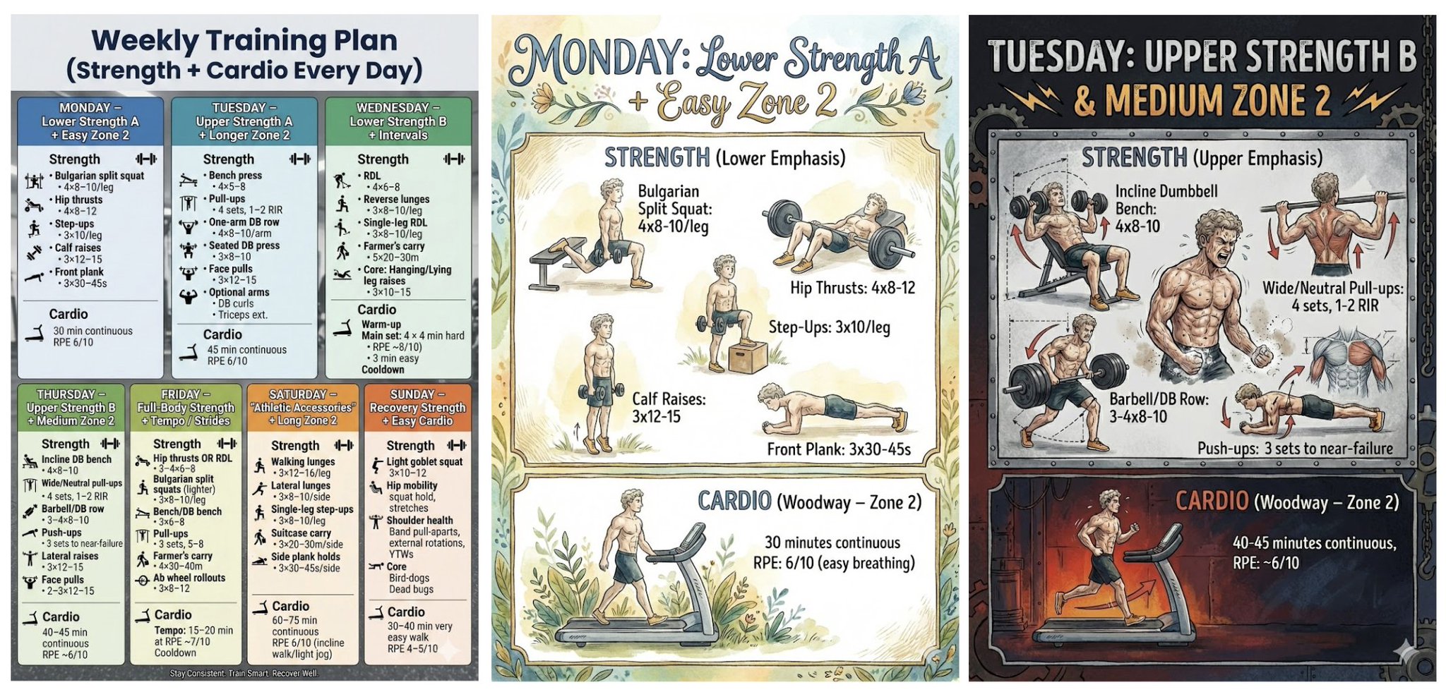 AI Creates Personalized Weekly Workout Plans and Printable Posters