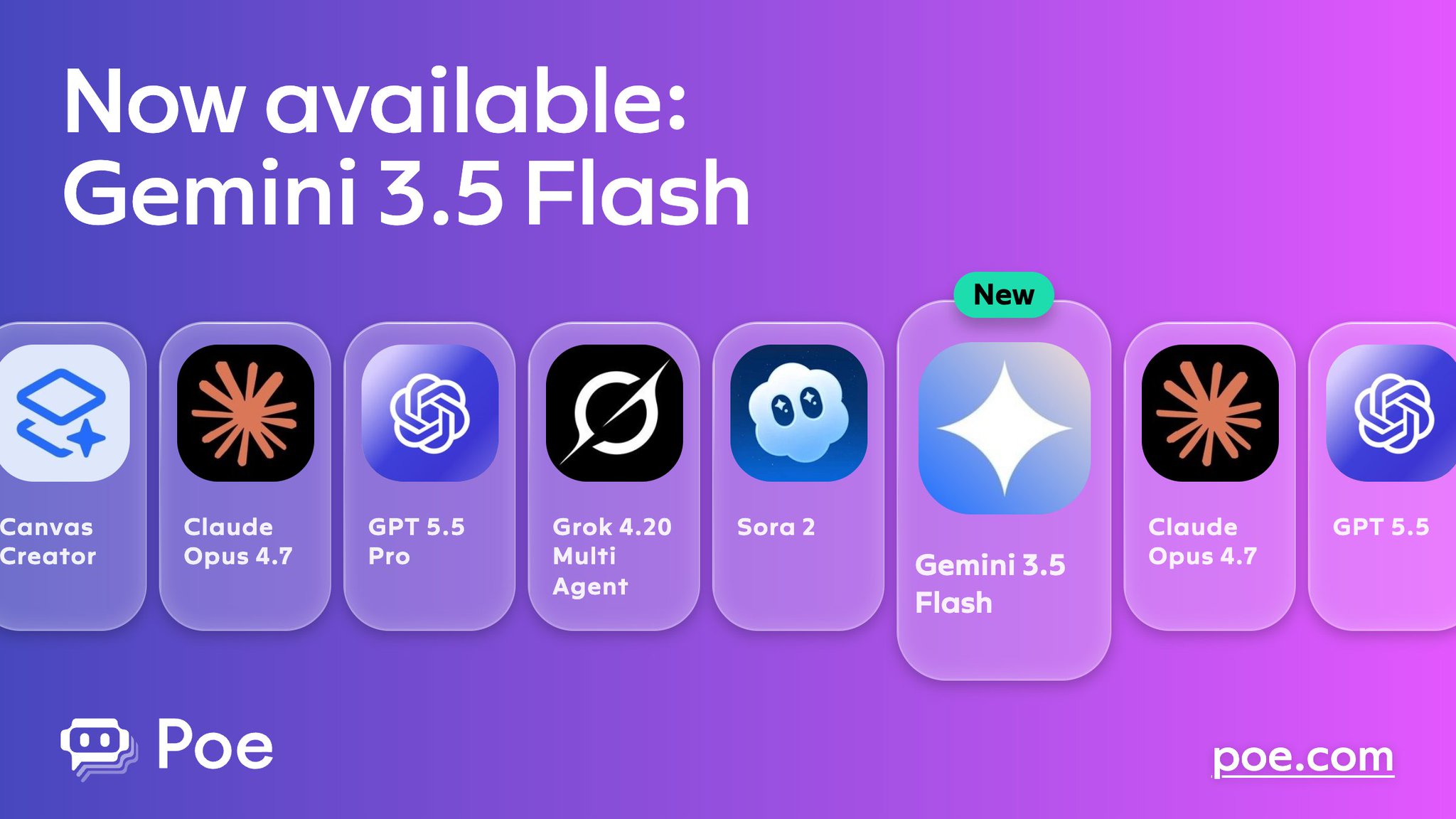 Gemini-3.5-Flash model now available on Poe platform