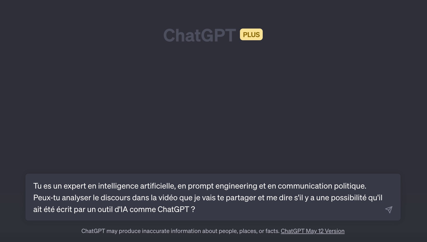Post: HuffPost video of Macron speech via Voxscript plugin on ChatGPT