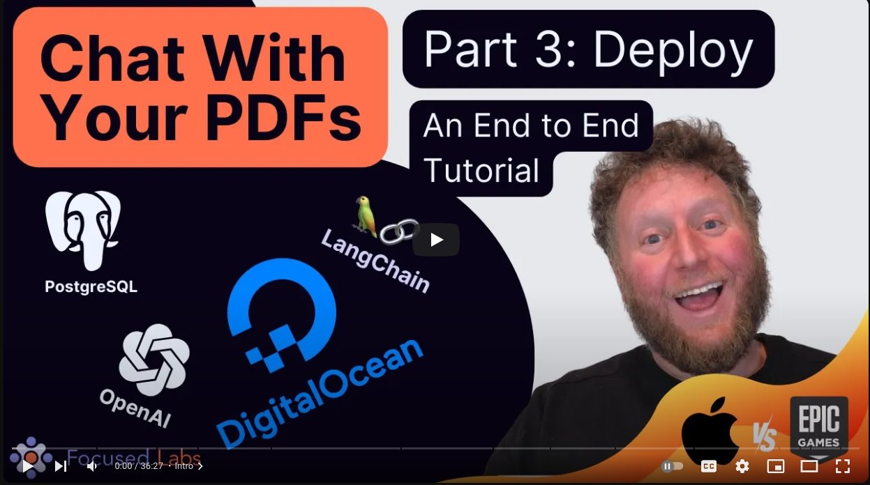 Deploying PDF RAG Chatbots to Production with LangServe