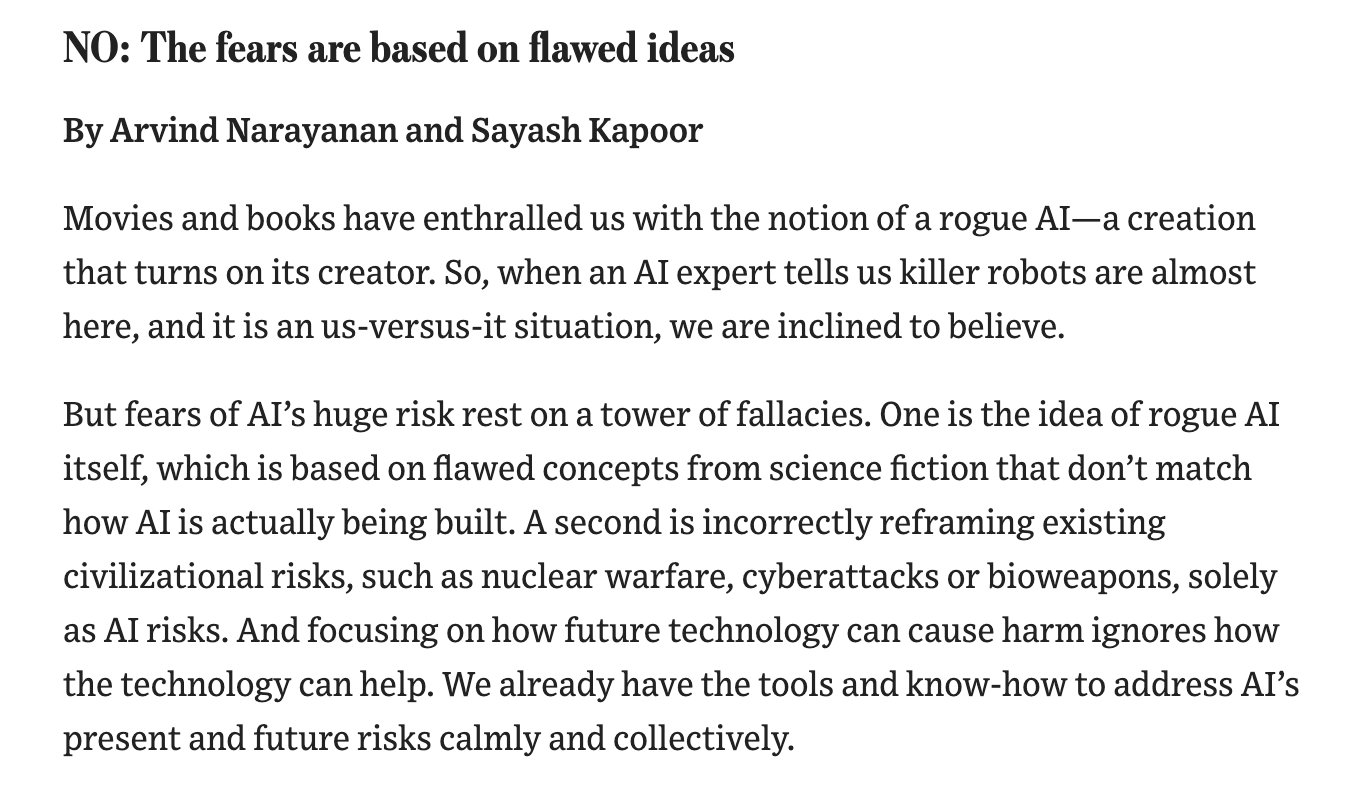 AI Existential Risk Fears Based on Flawed Ideas