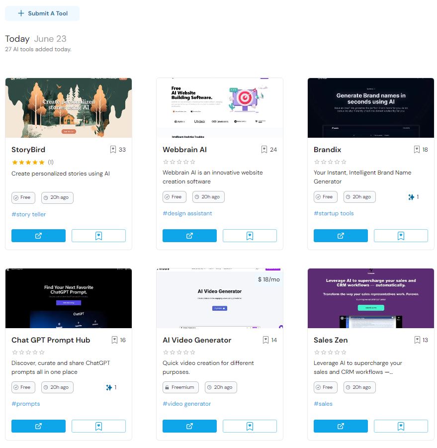 Top AI Tools Posted Yesterday