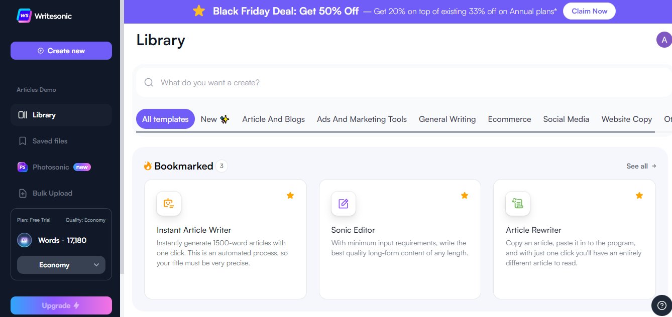 Writesonic: AI Tool for SEO Content and Marketing Copy Generation