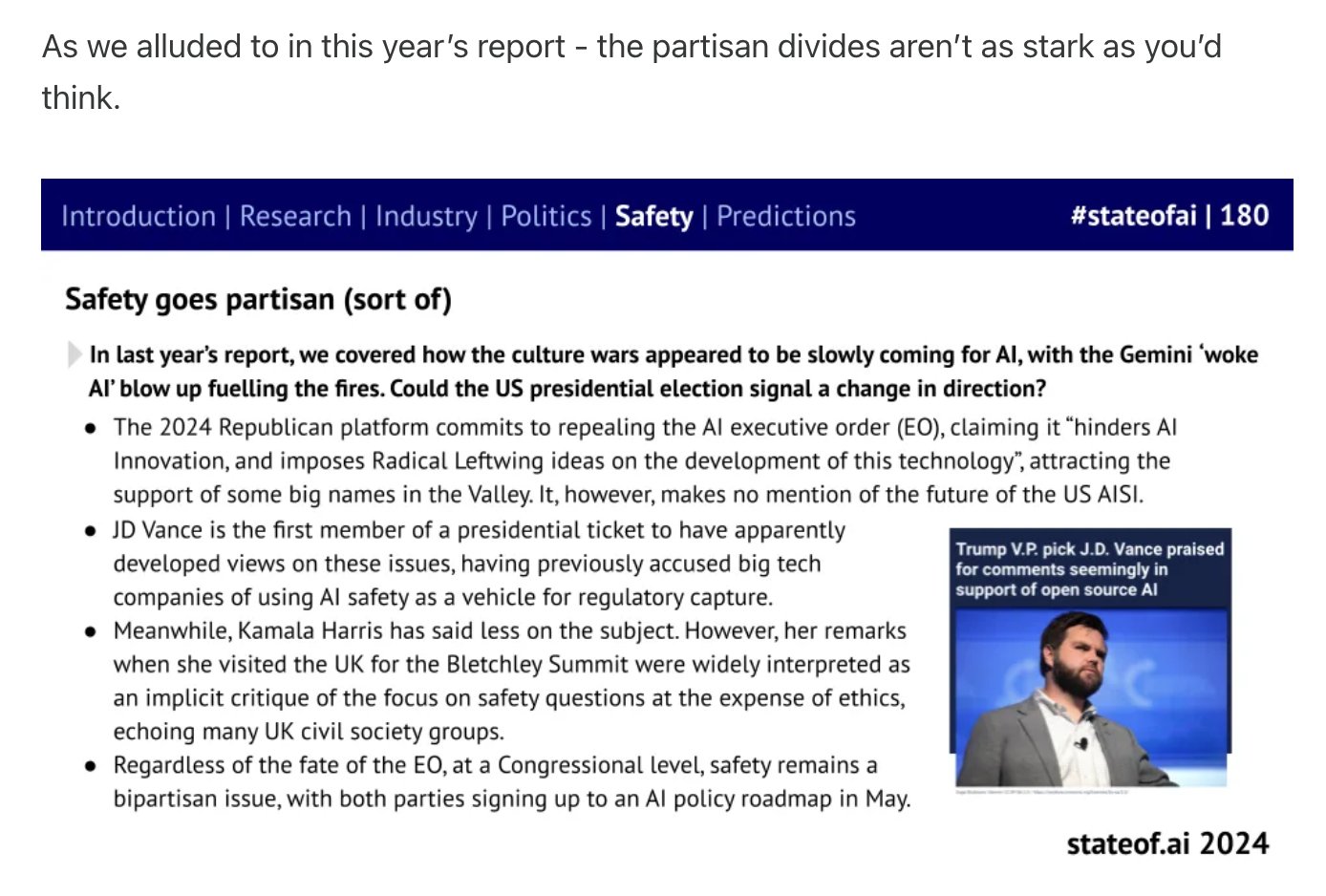 US Government AI Safety Work: Partisan Divides Less Stark Than Expected