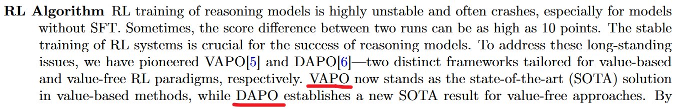 ByteDance DAPO VAPO Reasoning Models SOTA Algorithms