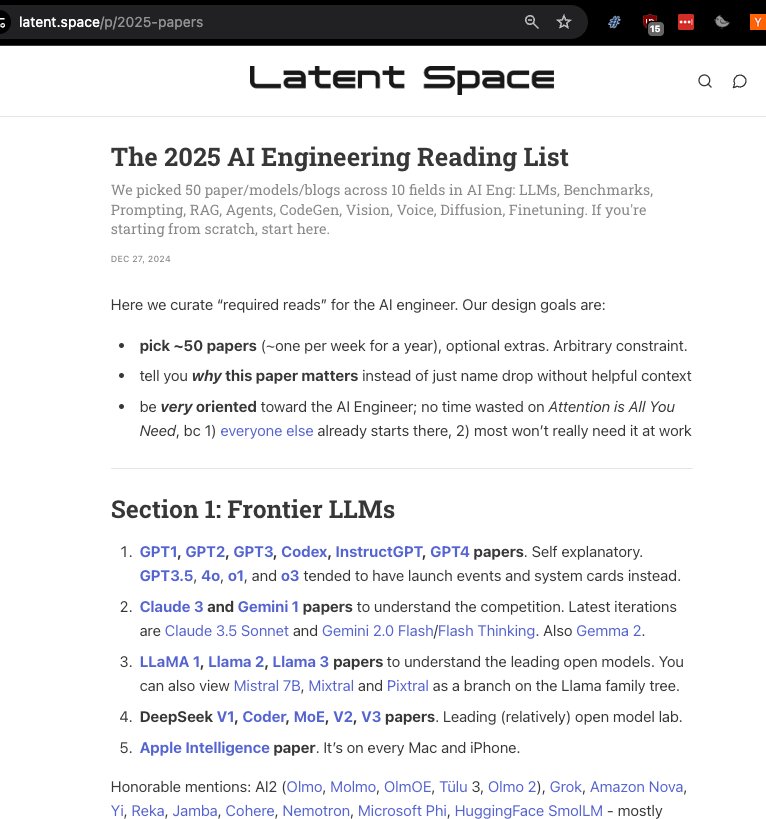 2025 AI Engineering Reading List: Weekly Papers