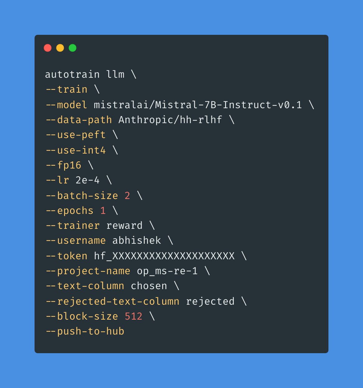 AutoTrain Advanced Enables Reward Model Training with Simple CLI Parameters