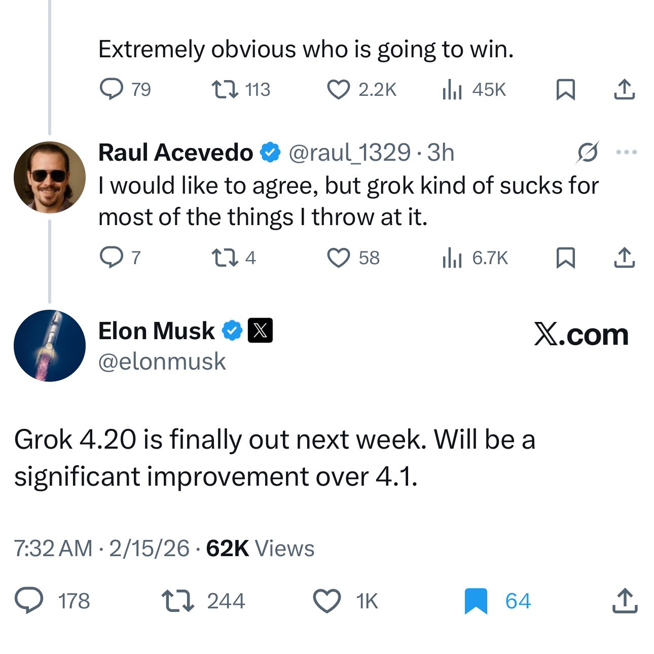 Grok 4.20 expected without SOTA leap