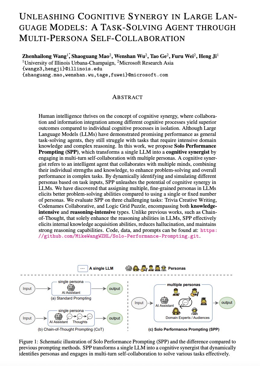 Cognitive Synergy in LLMs: Multi-Persona Self-Collaboration Agent