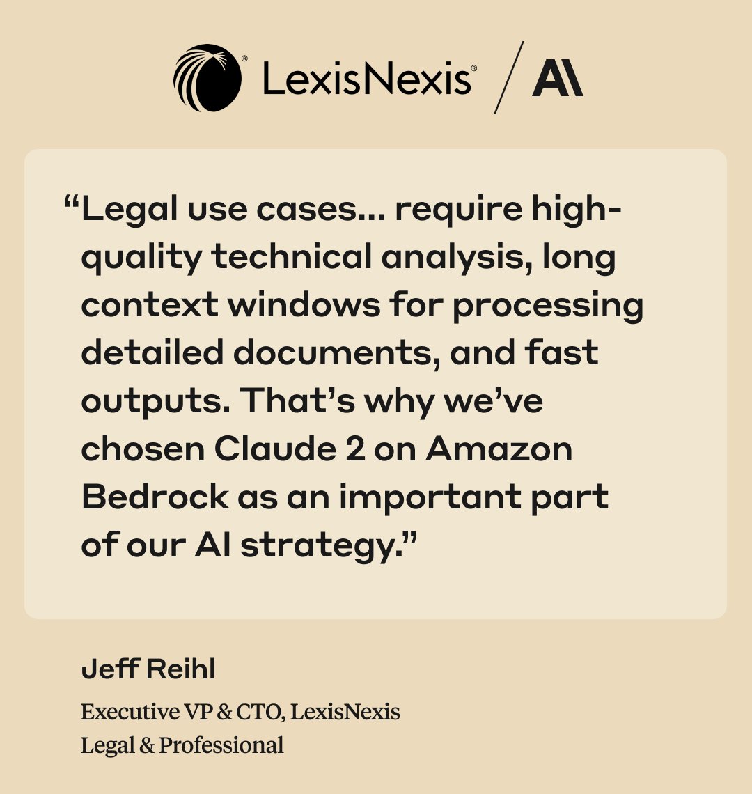 LexisNexis Deploys Claude 2 on Amazon Bedrock for Legal AI
