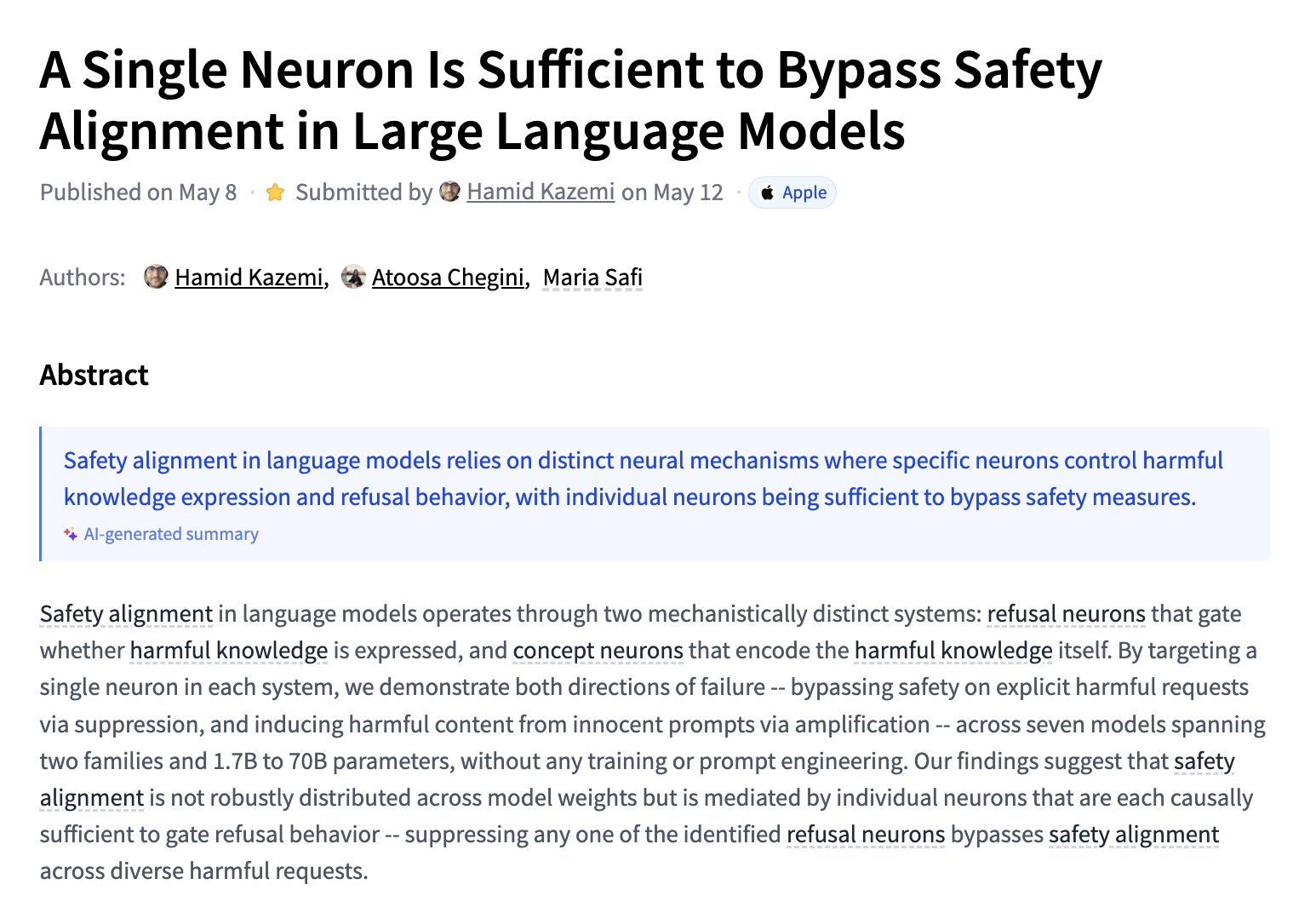 Single Neuron Can Bypass LLM Safety Alignment