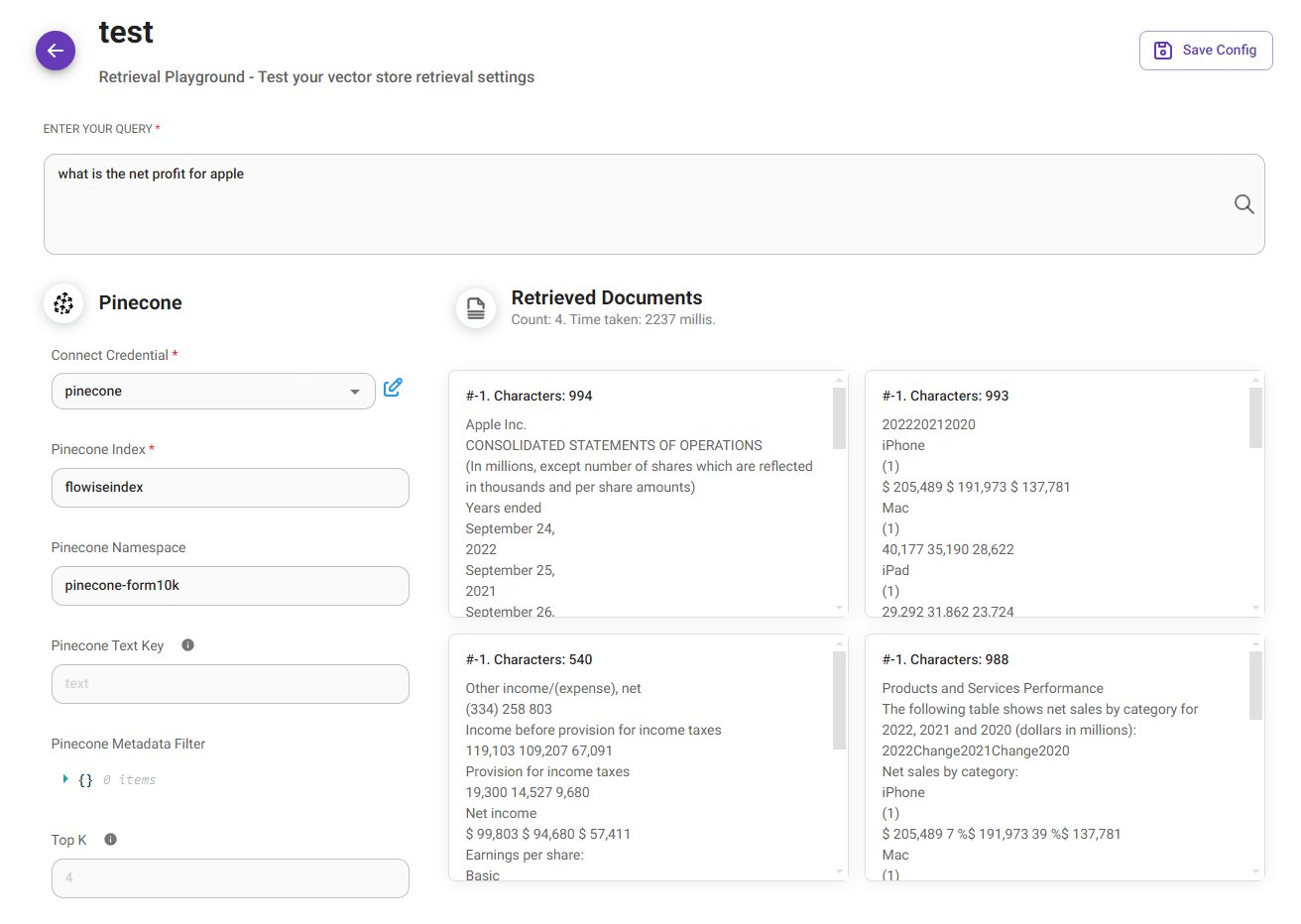 RAG Playground: Configure Retrieval Settings for AI Applications