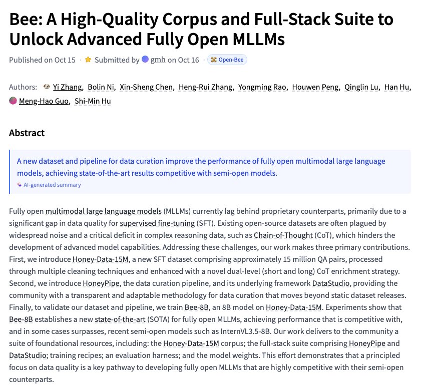 Bee: Open-Source Multimodal LLM Corpus and Framework