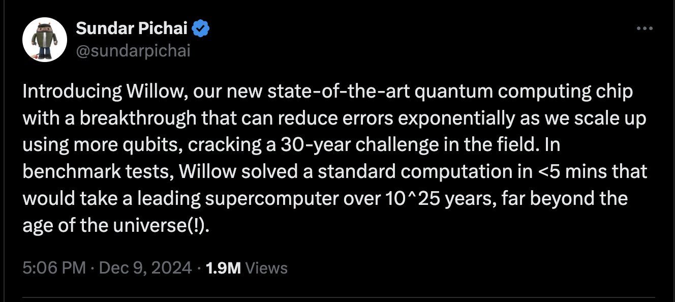Google Quantum Chip Solves Problems in Minutes Not Septillion Years