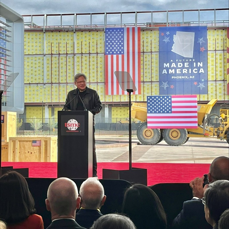 Jensen Huang Celebrates TSMC’s $40B U.S. Manufacturing Investment
