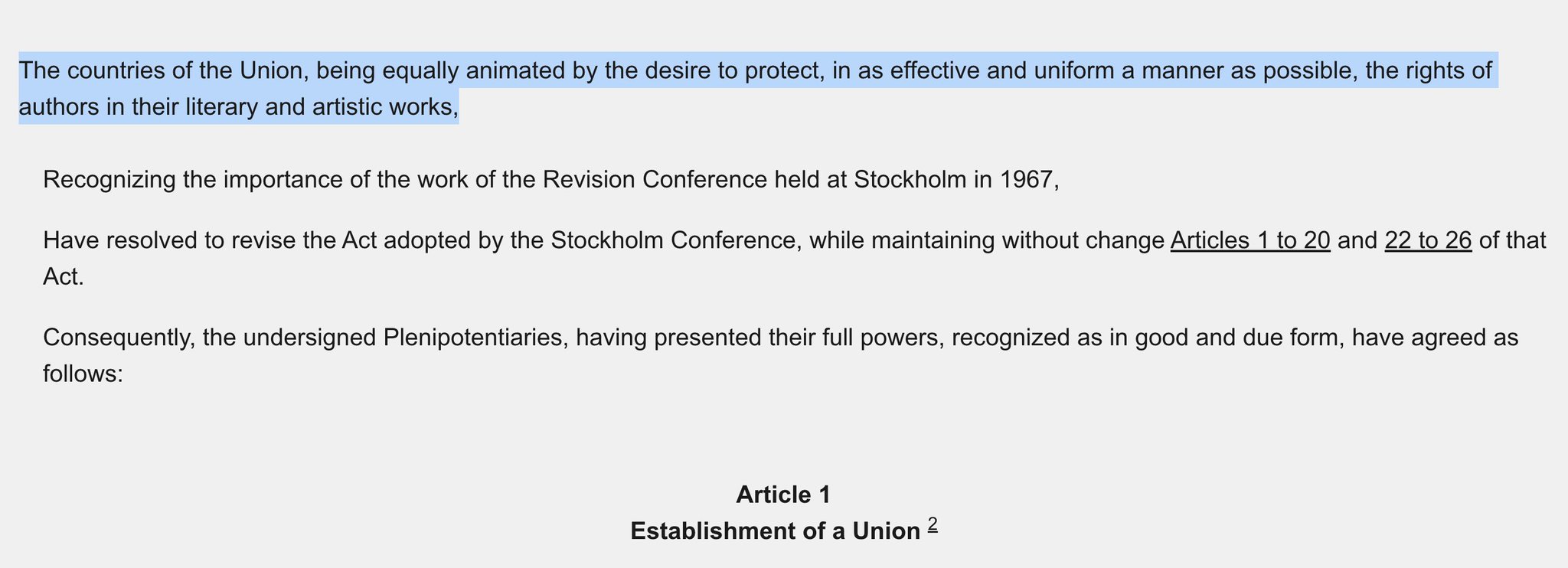 Berne Convention Protects Creator Rights Over Balance