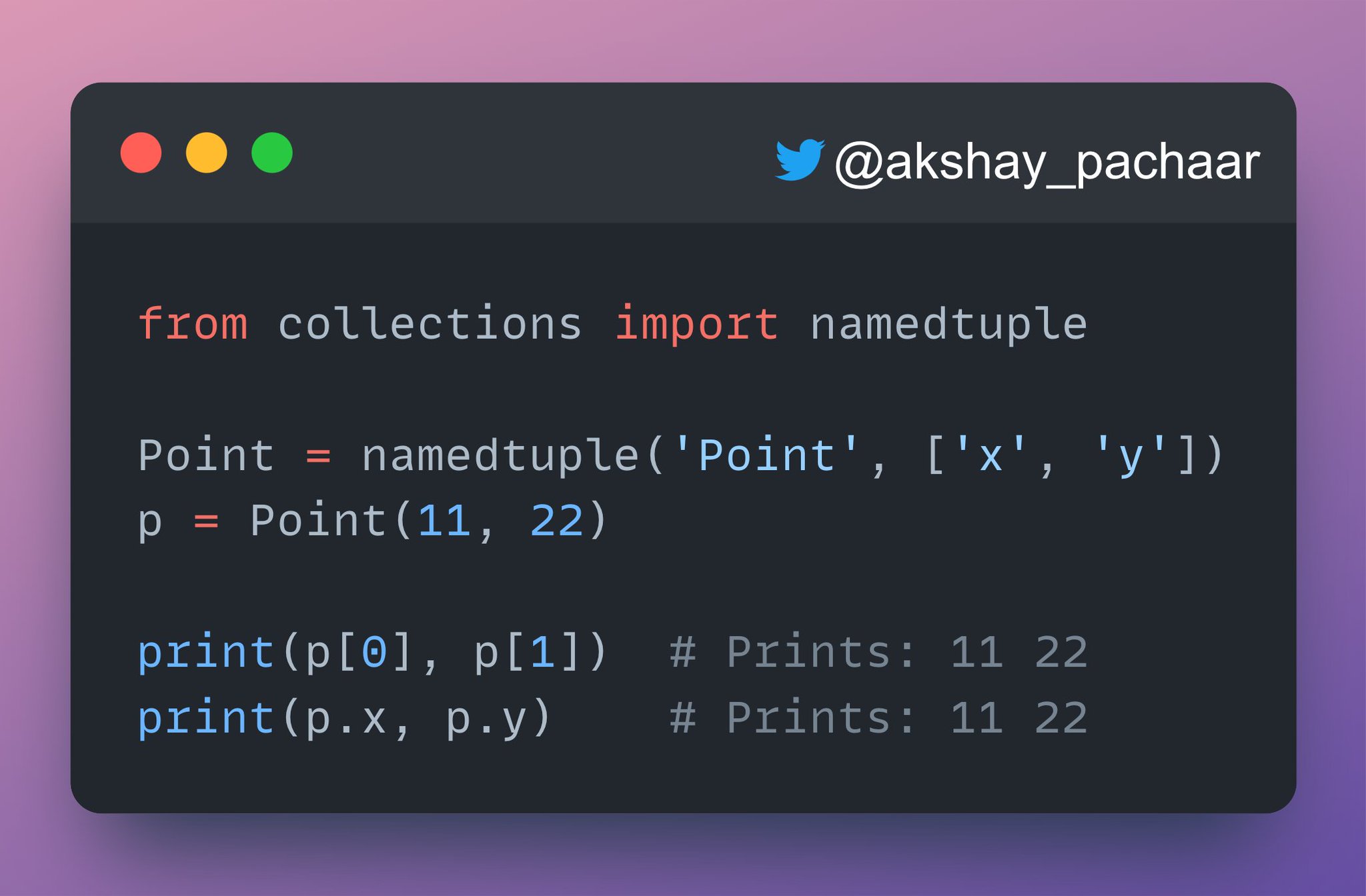 Namedtuples: Accessing Elements by Index and Attribute Names