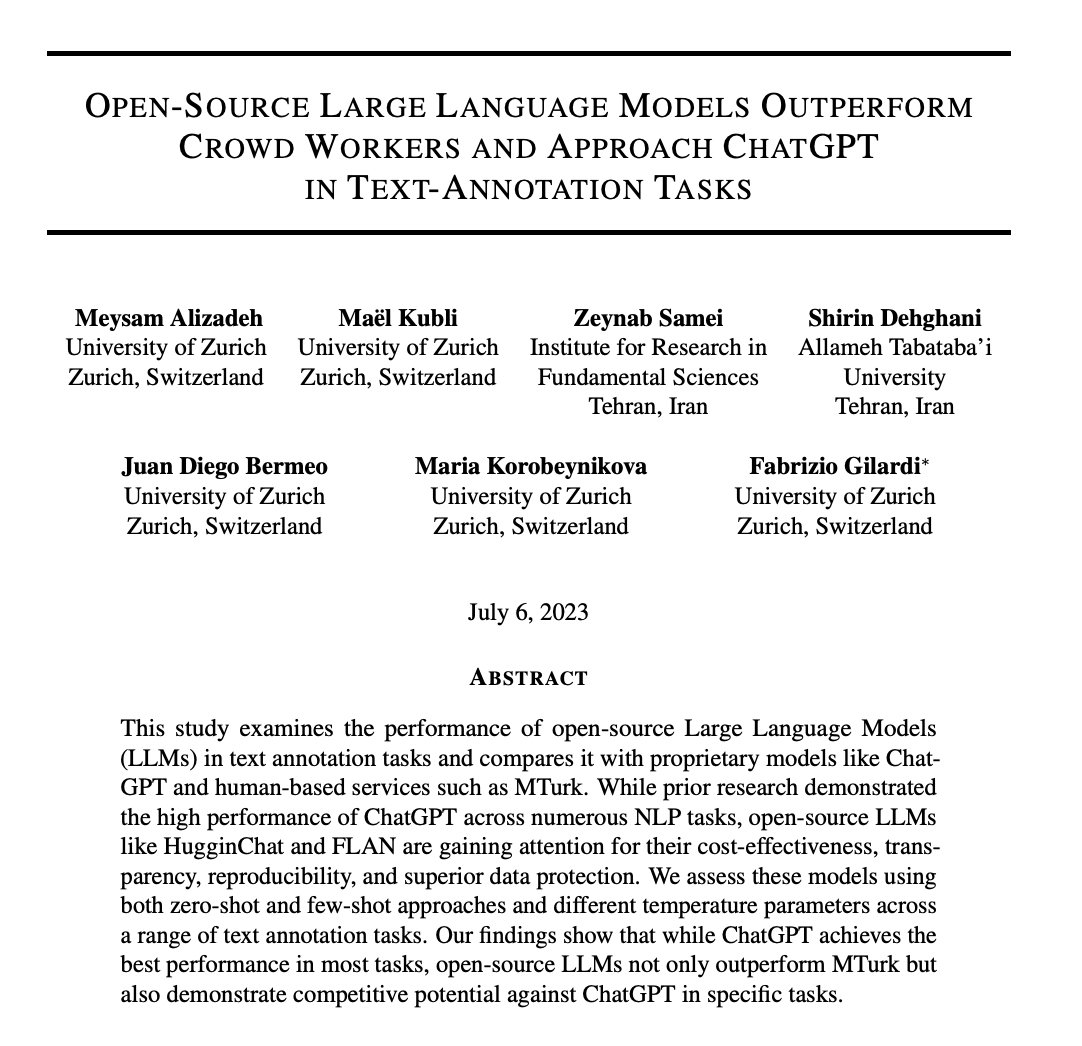 Open-Source LLMs Match ChatGPT Performance in Text Annotation Tasks