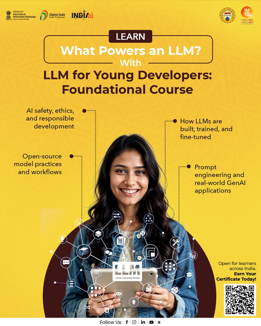 IndiaAI and Meta Launch Foundational Course on LLMs for Developers