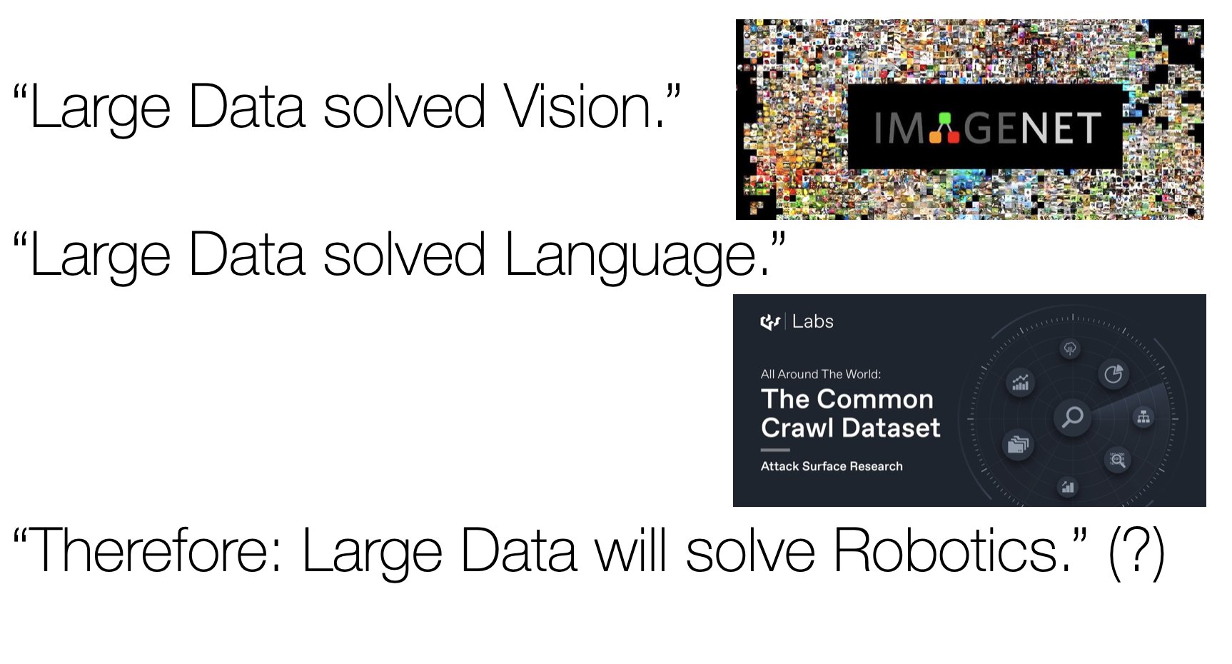 Data is All You Need: Large Robot Action Models and Engineering