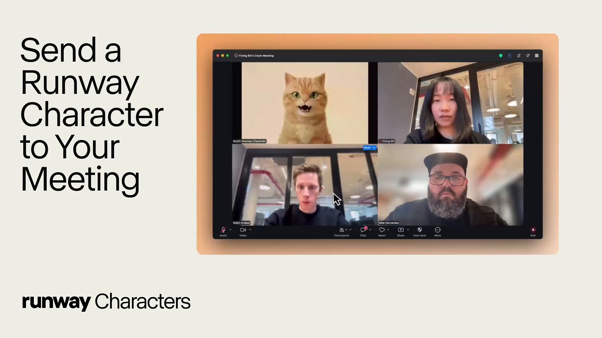 Send Runway AI Character to Video Calls Automatically