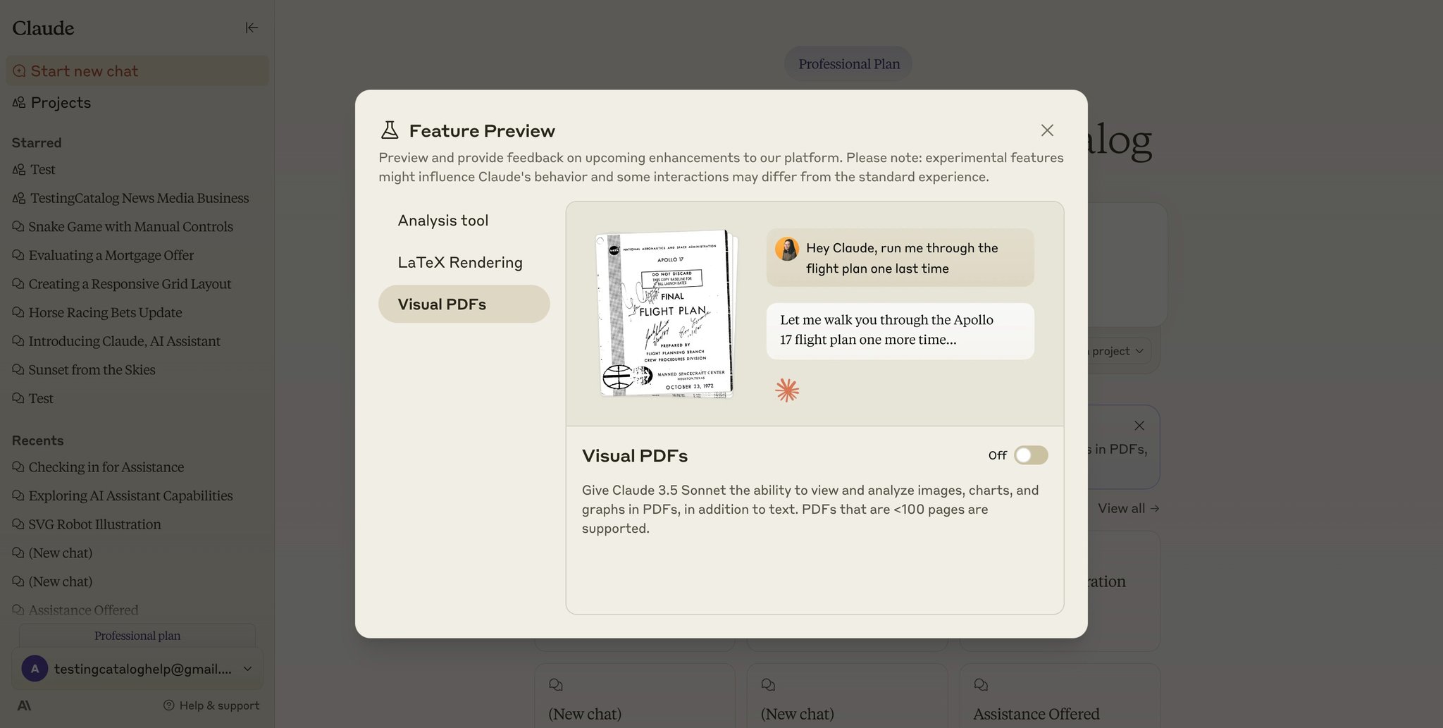 Claude 3.5 Sonnet to Preview Visual PDFs