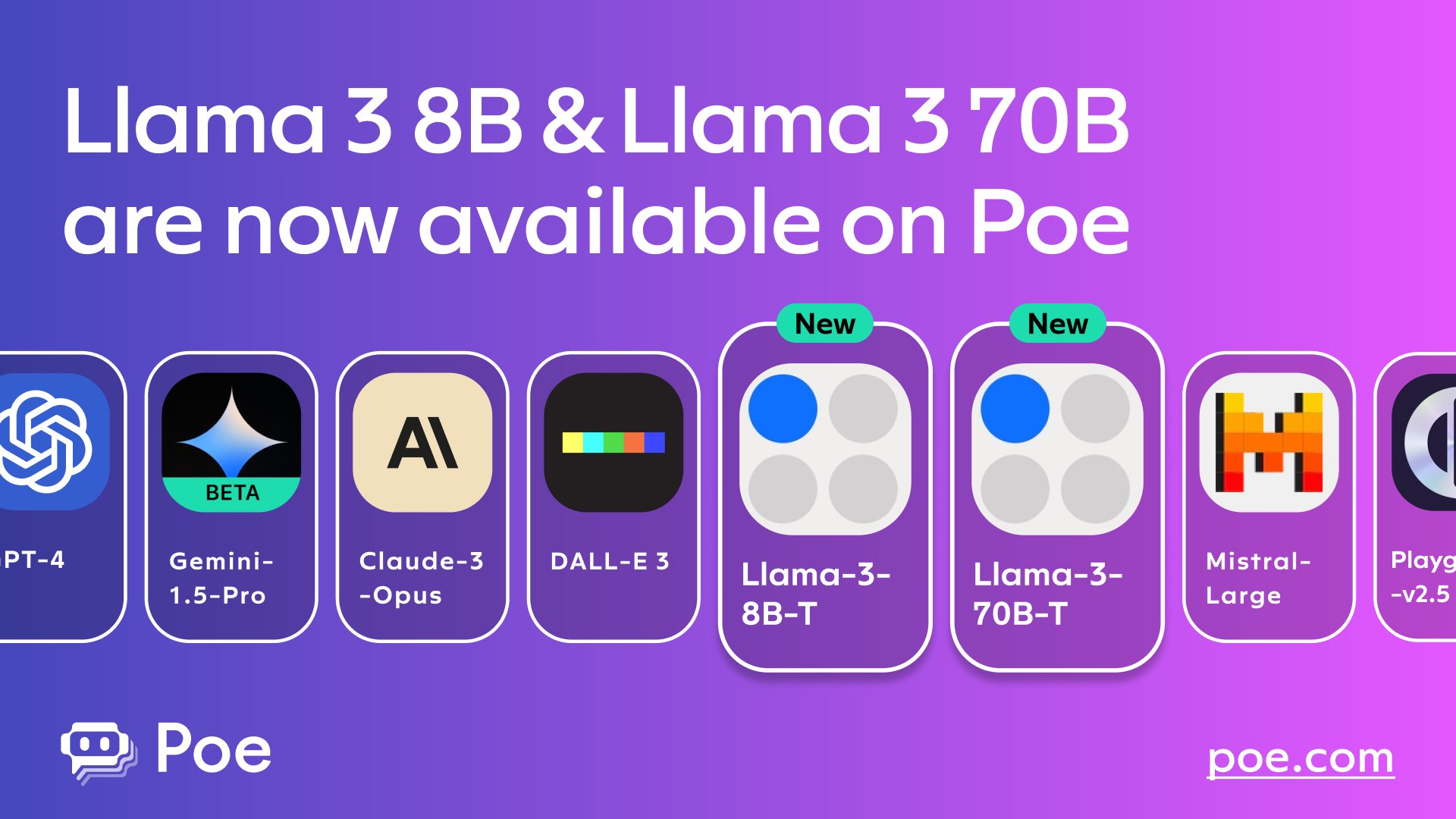 Llama 3 70B Now Available on Poe Platform
