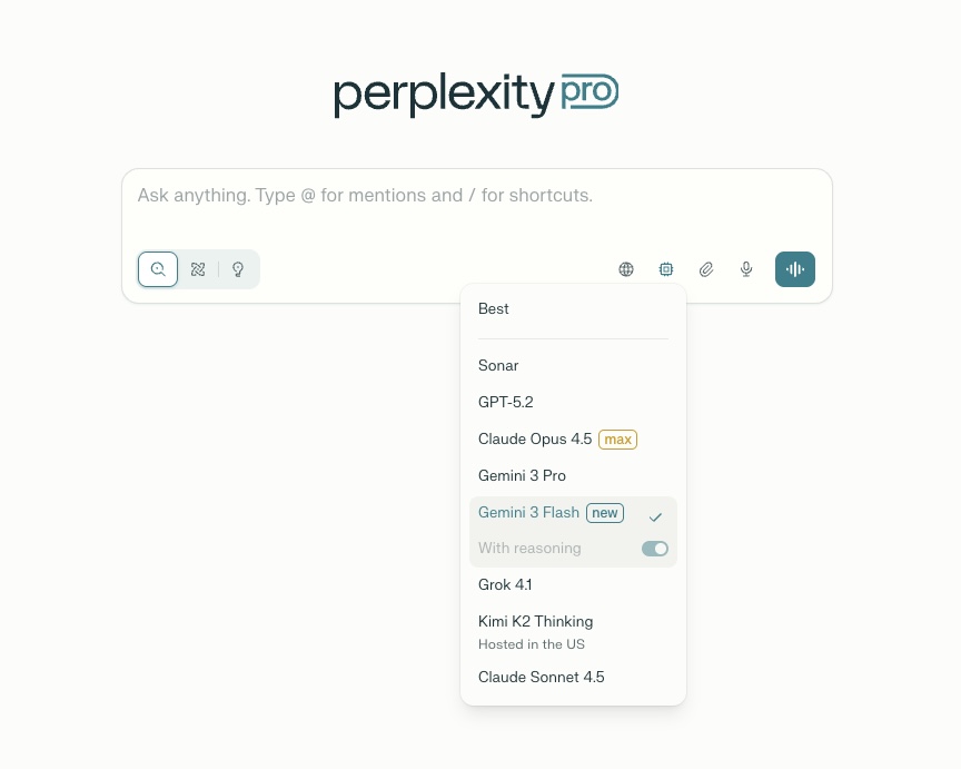 Gemini 3 Flash Now Available to Perplexity Pro Subscribers