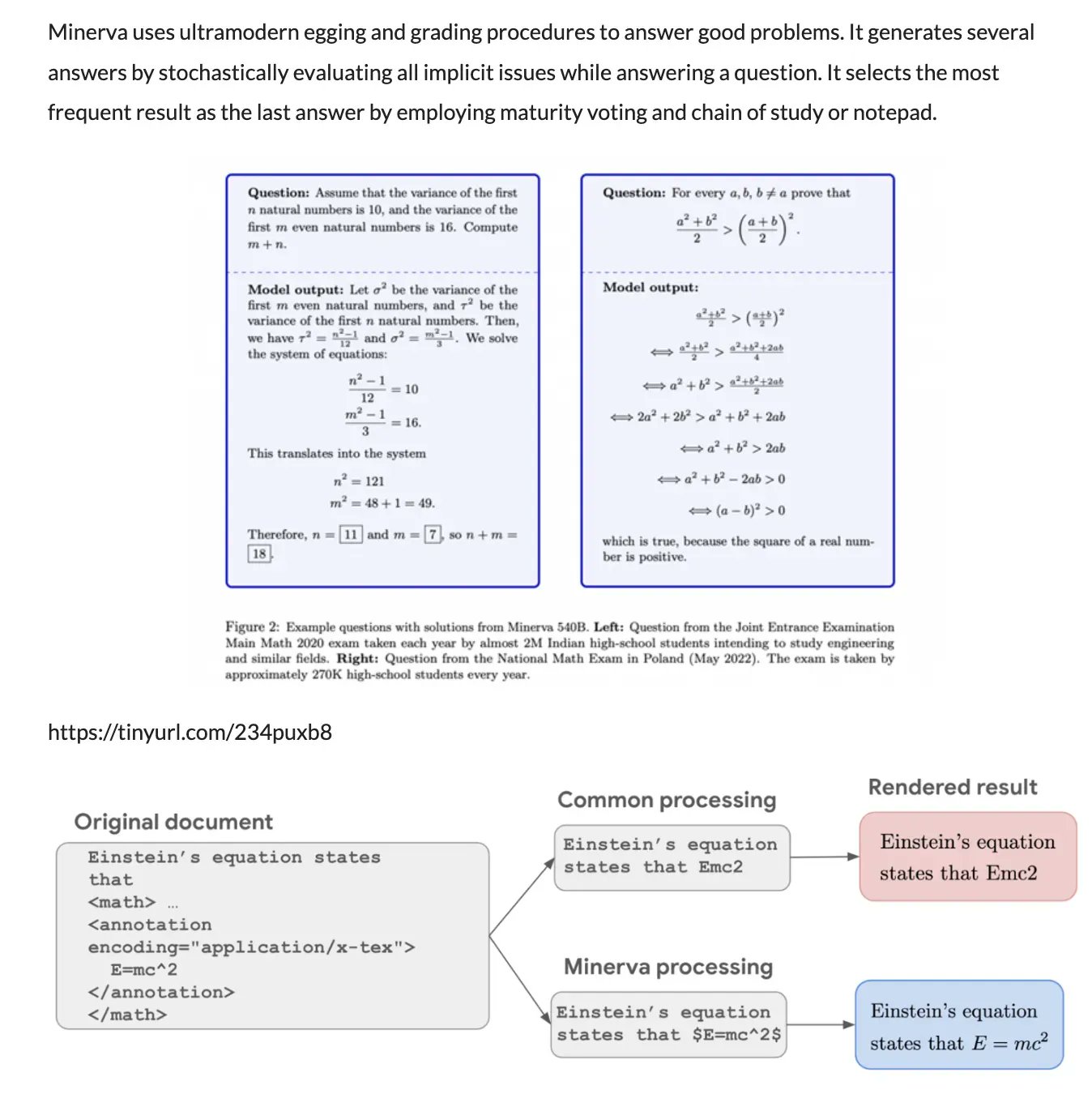 Minerva: Google’s Language Model for Quantitative Reasoning