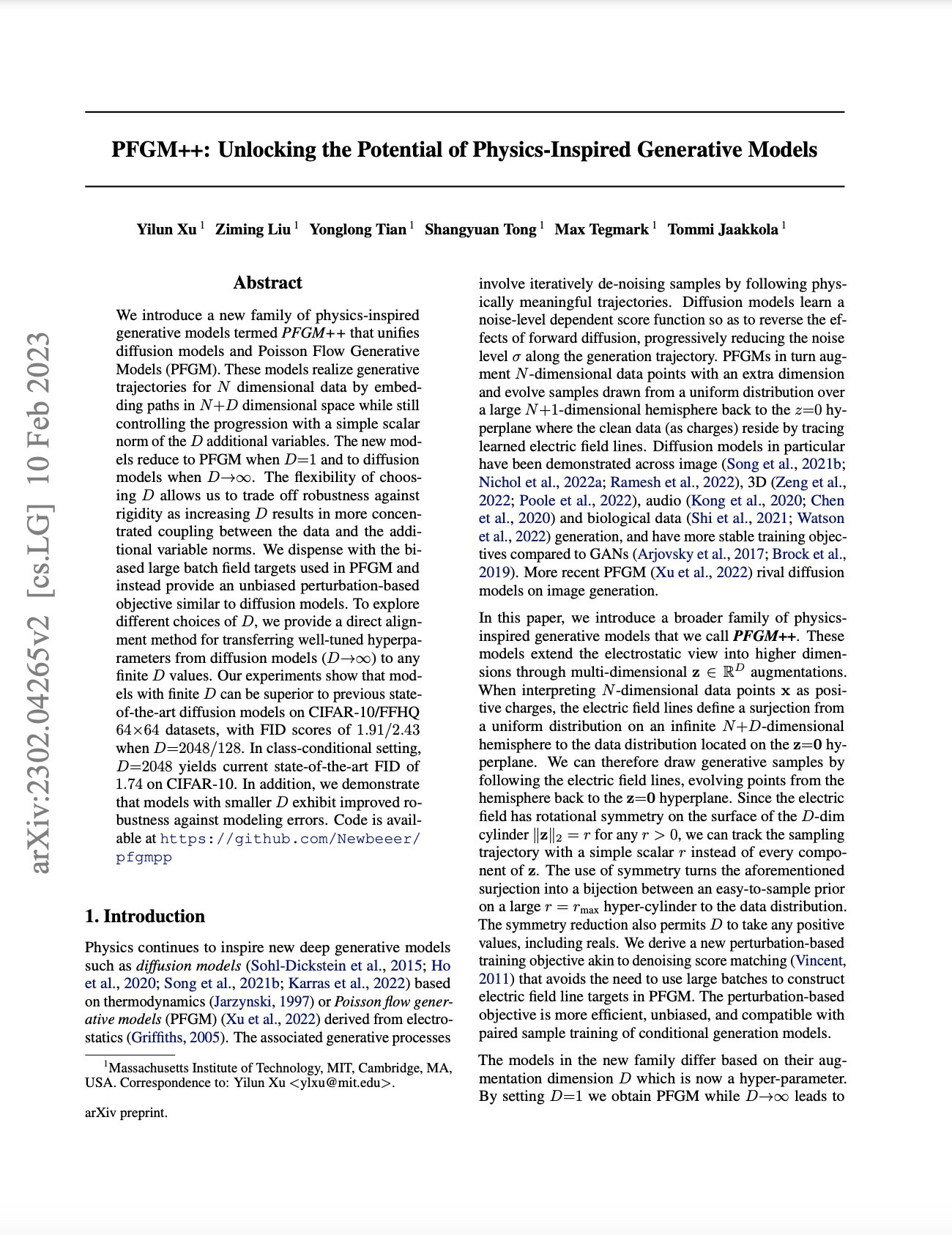 PFGM++: Physics-Inspired Generative Models Unlocked