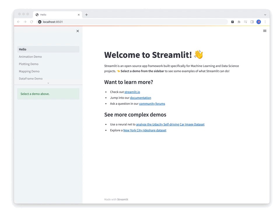 Streamlit: Web Apps Framework for Data Science