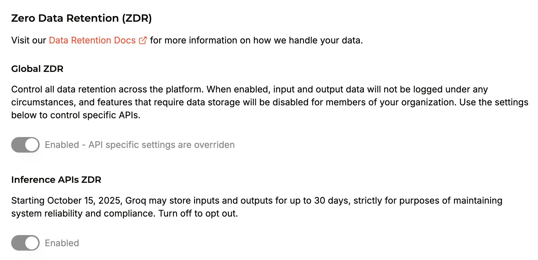 Groq Launches Zero Data Retention Controls for All Users