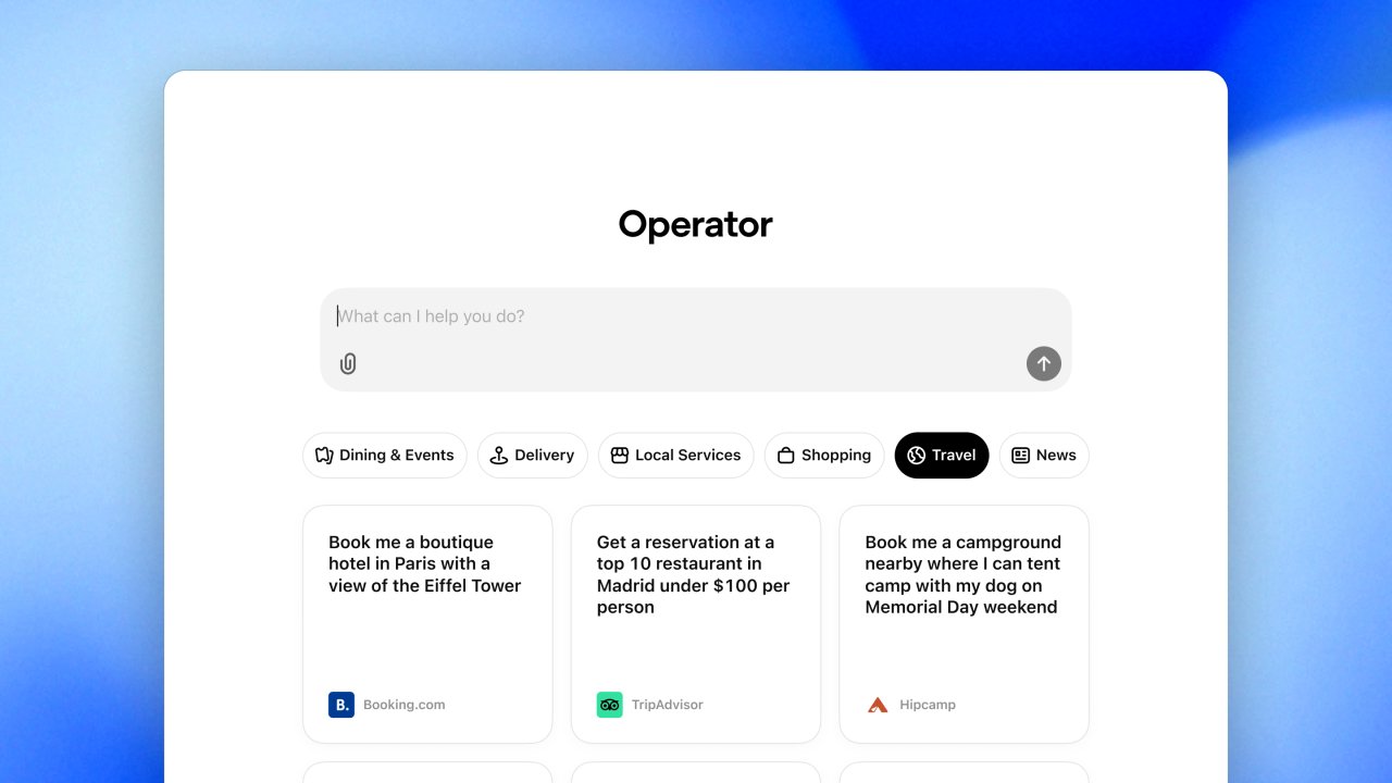 OpenAI Launches Operator AI Agent for Web Automation