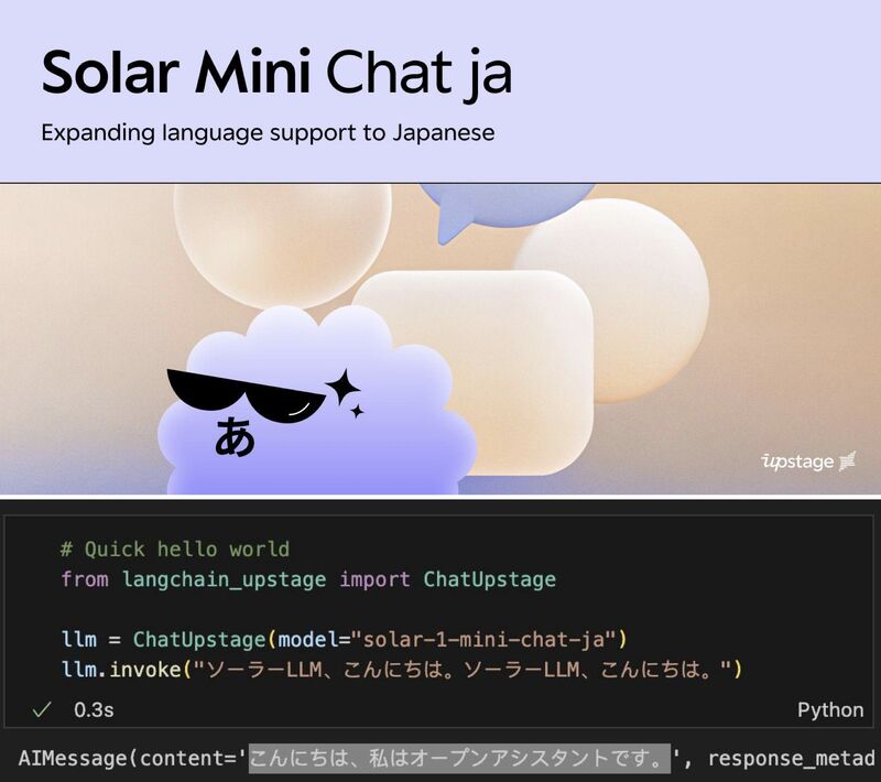 Solar-1-Mini-Chat-Ja: Fast Japanese LLM Outperforms GPT3.5