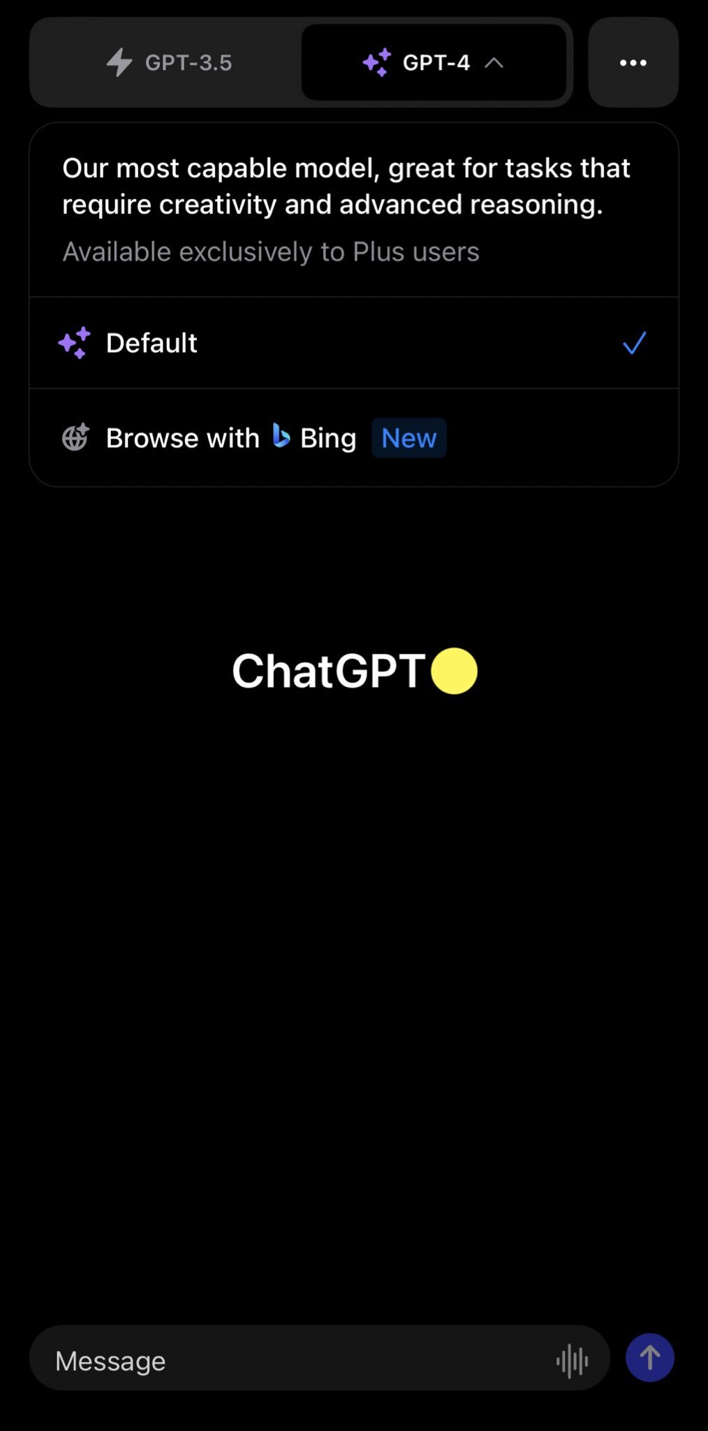 GPT-4 with web browsing now available on iOS