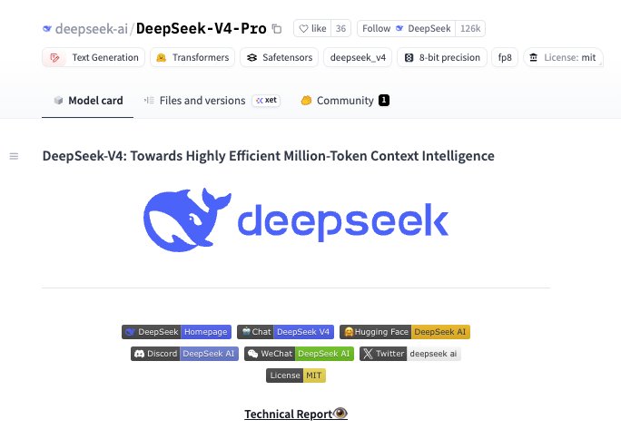 DeepSeek-V4 Released on Hugging Face