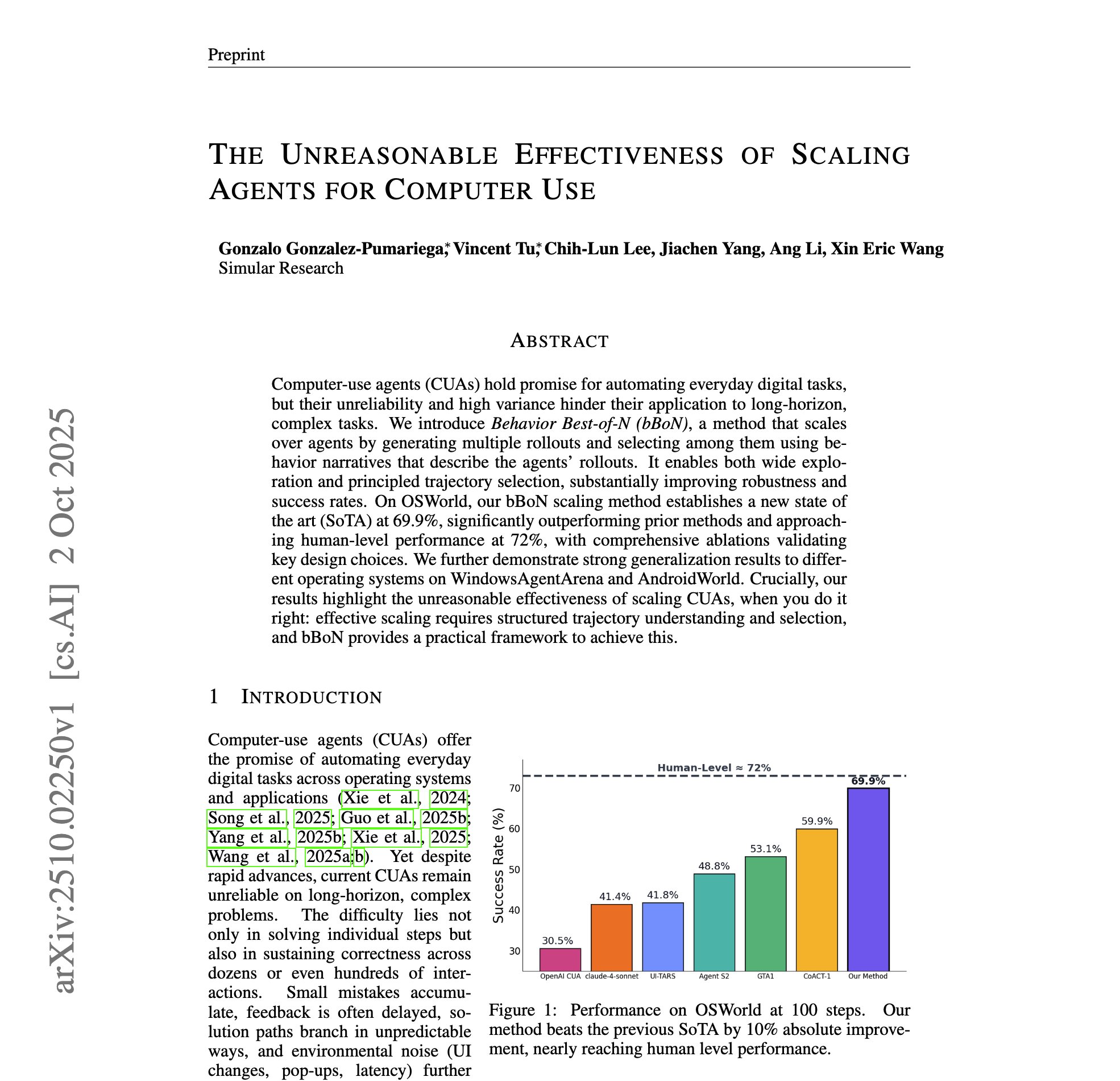 Scaling Parallel Agents for Computer Use Tasks