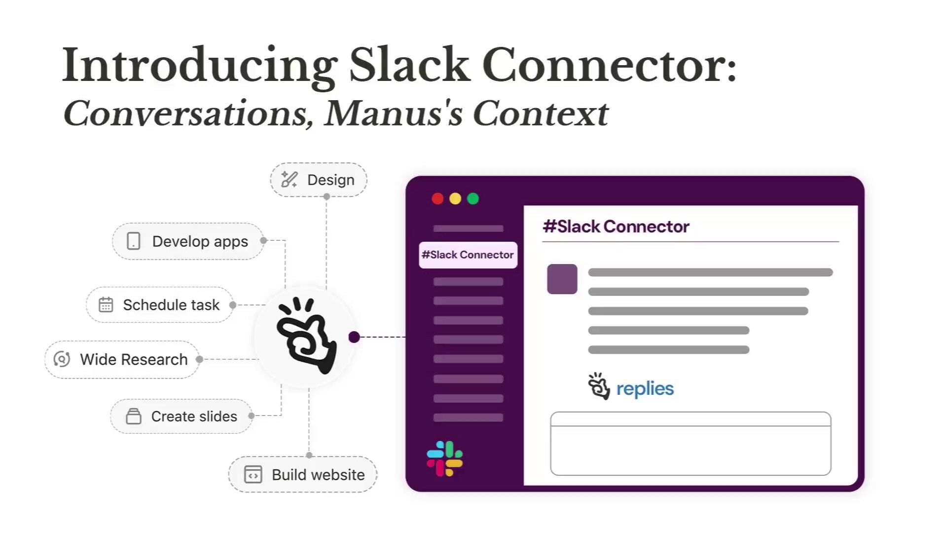 Slack Connector on Manus Transforms Conversations Into Searchable Knowledge
