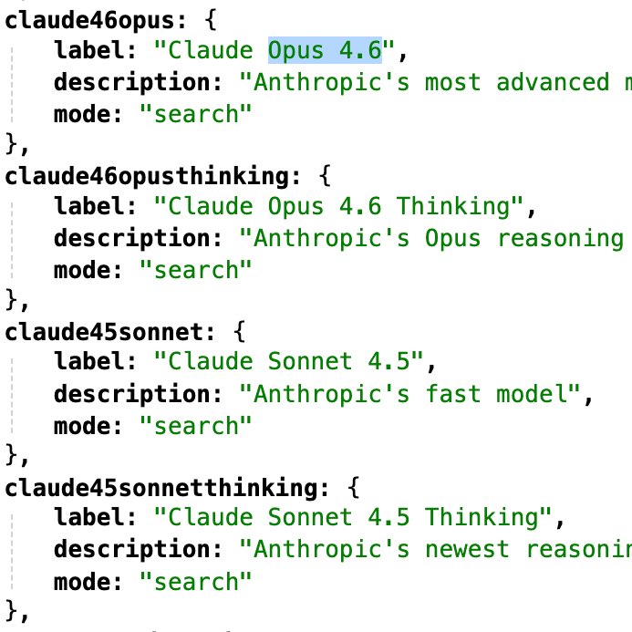 Claude Opus 4.6 spotted in Perplexity APIs