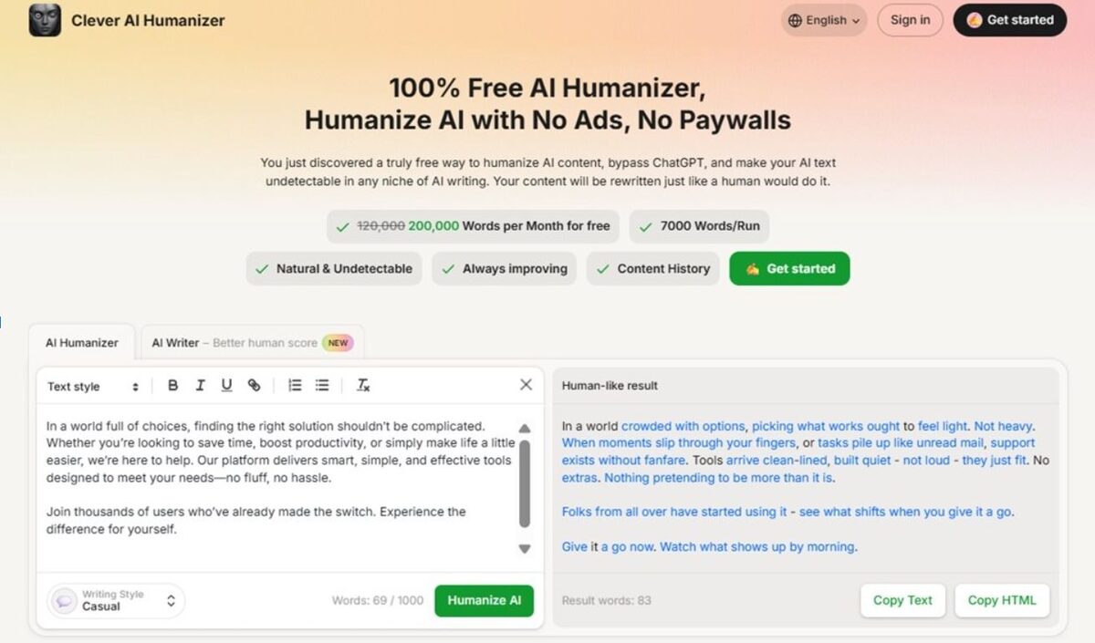 AI Humanizer Tool Bypasses Detection Systems