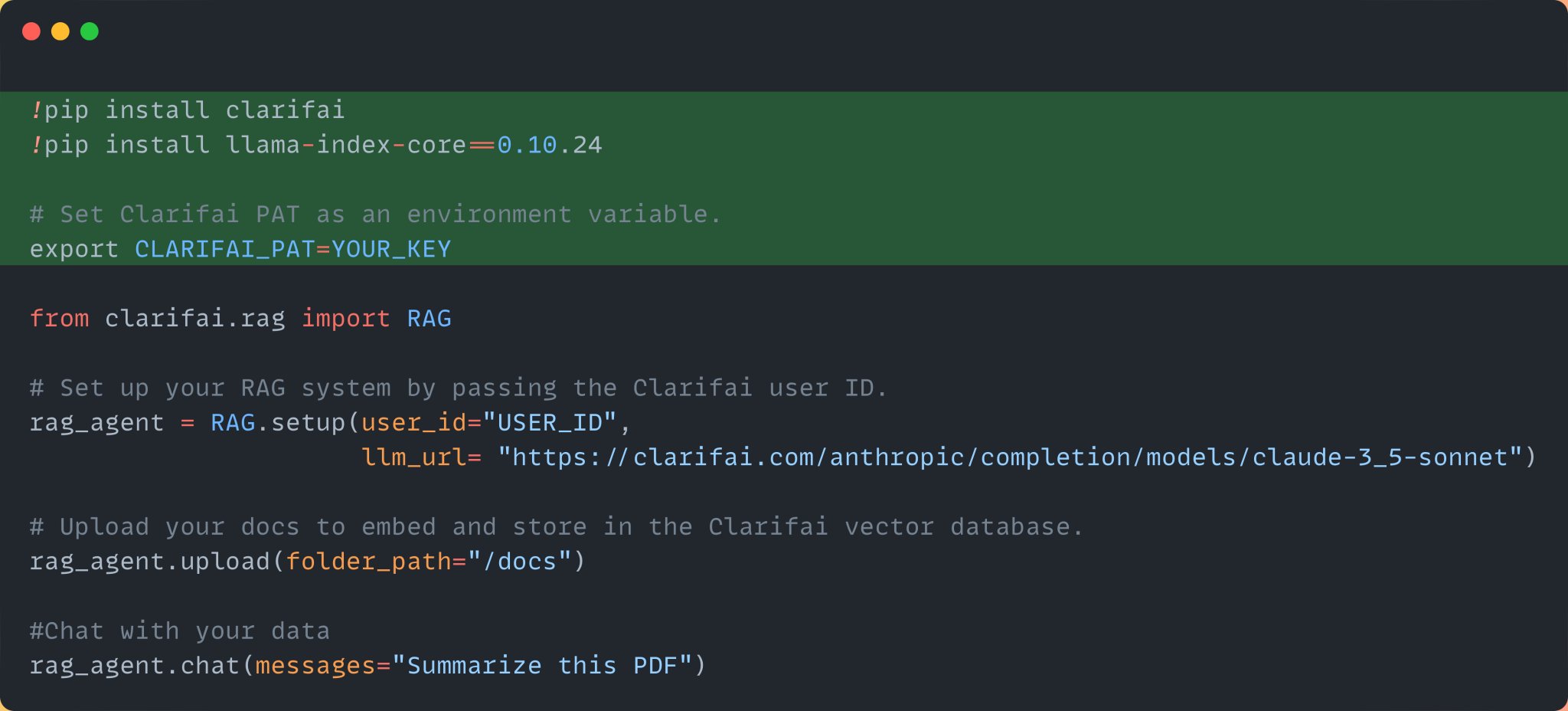 Install Clarifai Python SDK and Llama-index Setup Guide