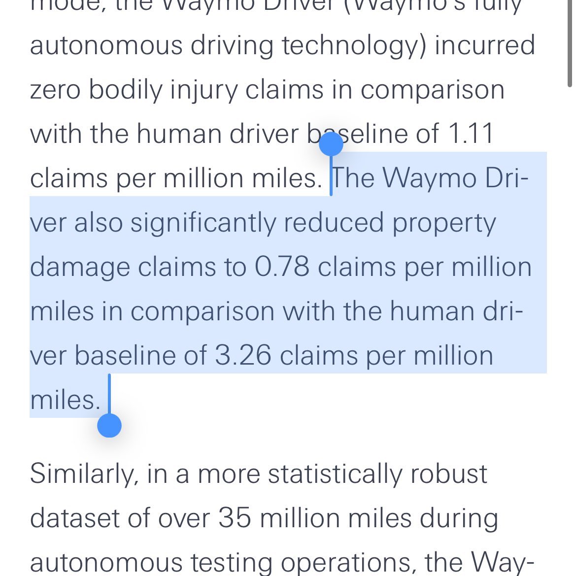 Waymo Self-Driving Cars Demonstrate Superior Safety Record Compared to Humans