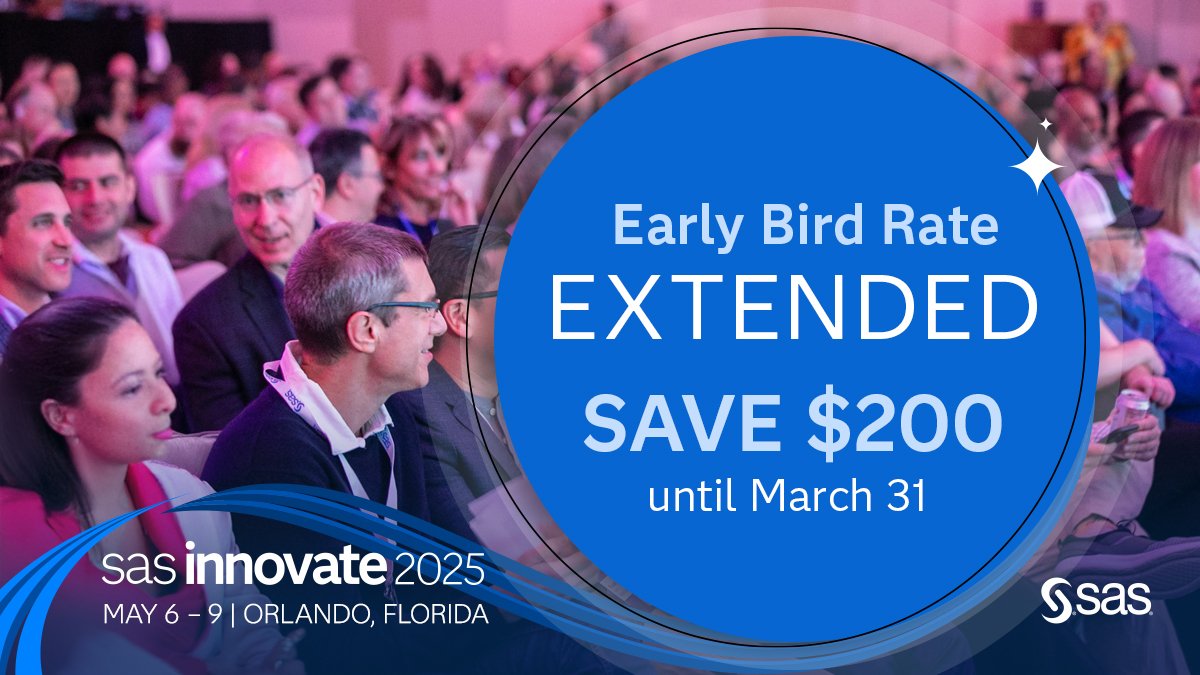 SAS Innovate Early-Bird Registration Offer Expires Soon