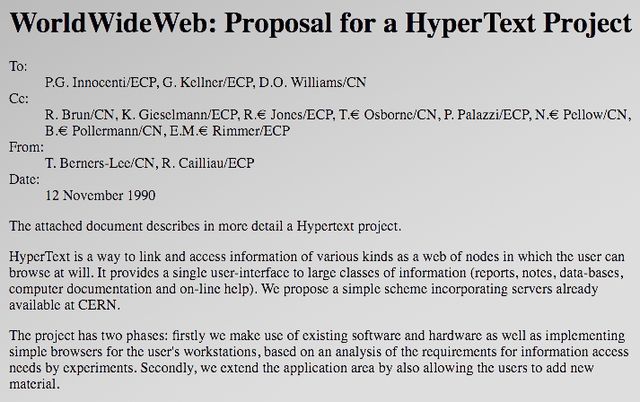 32 Years Since WorldWideWeb Proposal by Berners-Lee Cailliau