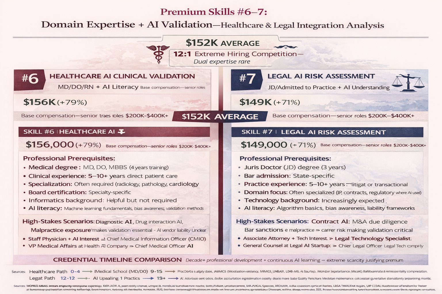 Healthcare and Legal AI Validation: $156K and $149K Premium