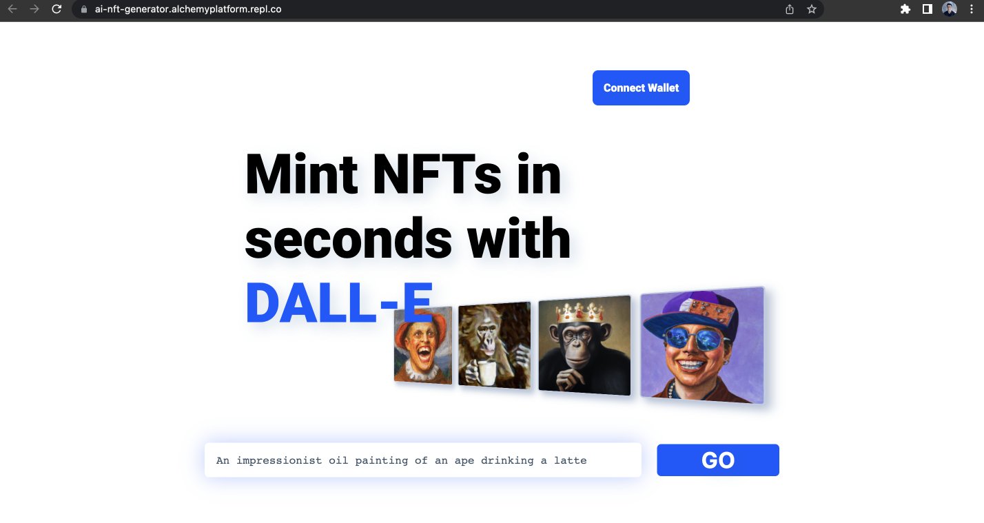 Generate AI Images and Mint NFTs with DALL-E