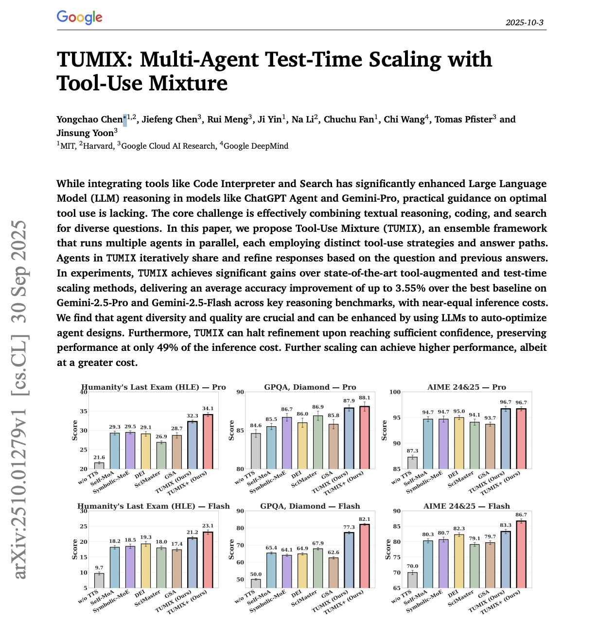 Google’s Self-Organizing AI System: TUMIX