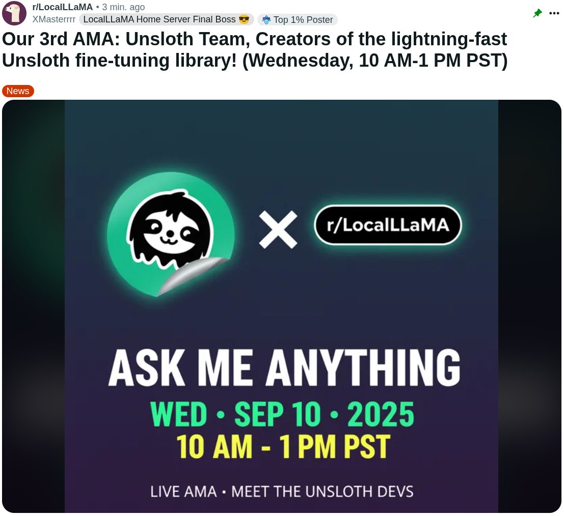 Unsloth Team AMA: Lightning-Fast LLM Fine-Tuning Library