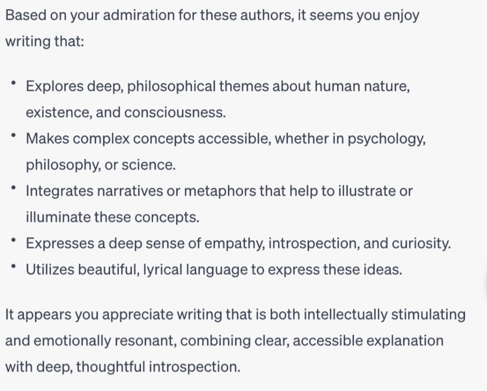 ChatGPT Analyzes Your Writing Taste Preferences
