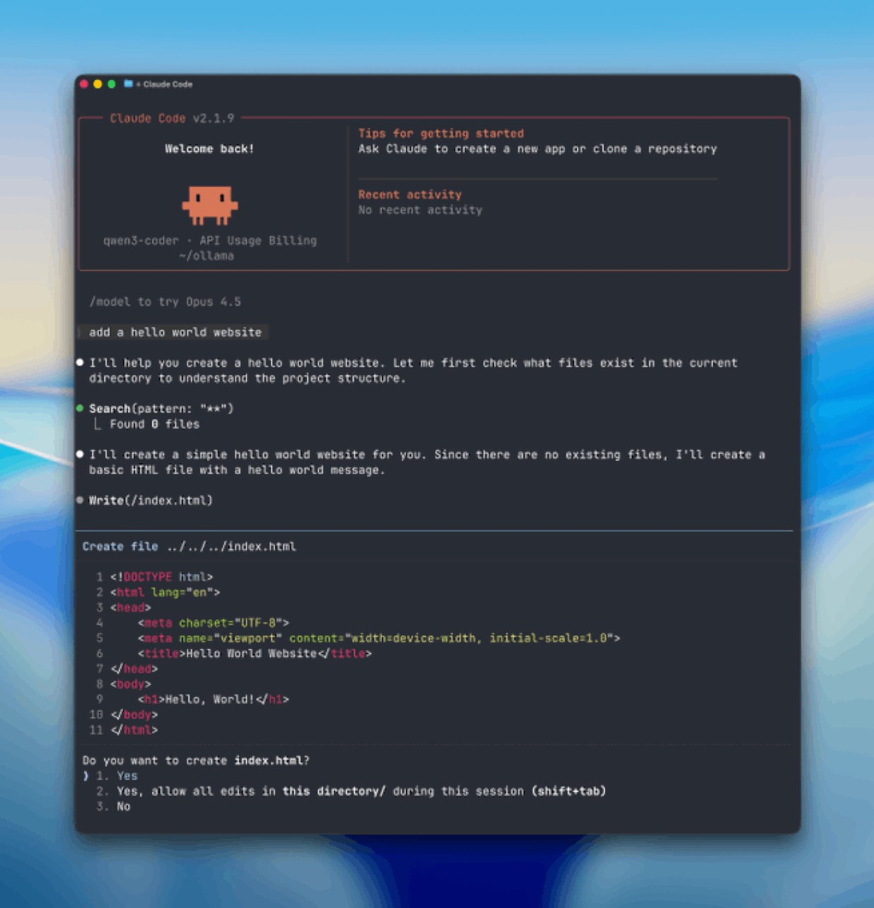 Use an AI development copilot locally